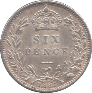 1887 SIXPENCE ( UNC ) - Sixpence - Cambridgeshire Coins