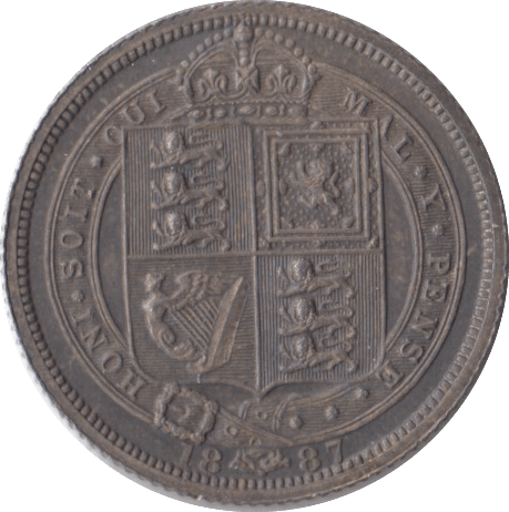 1887 SIXPENCE ( UNC ) - Sixpence - Cambridgeshire Coins