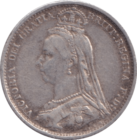 1887 SIXPENCE ( VF ) - Sixpence - Cambridgeshire Coins