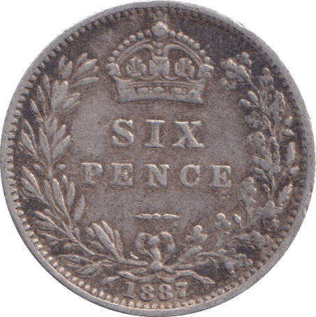 1887 SIXPENCE ( VF ) - Sixpence - Cambridgeshire Coins