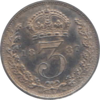 1887 THREEPENCE ( UNC ) 1 - Threepence - Cambridgeshire Coins