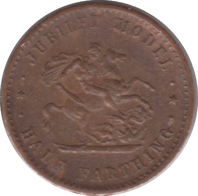 1887 TOY MONEY HALF FARTHING - TOY MONEY - Cambridgeshire Coins