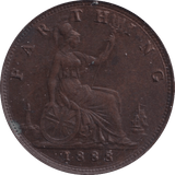 1888 FARTHING ( EF ) - Farthing - Cambridgeshire Coins