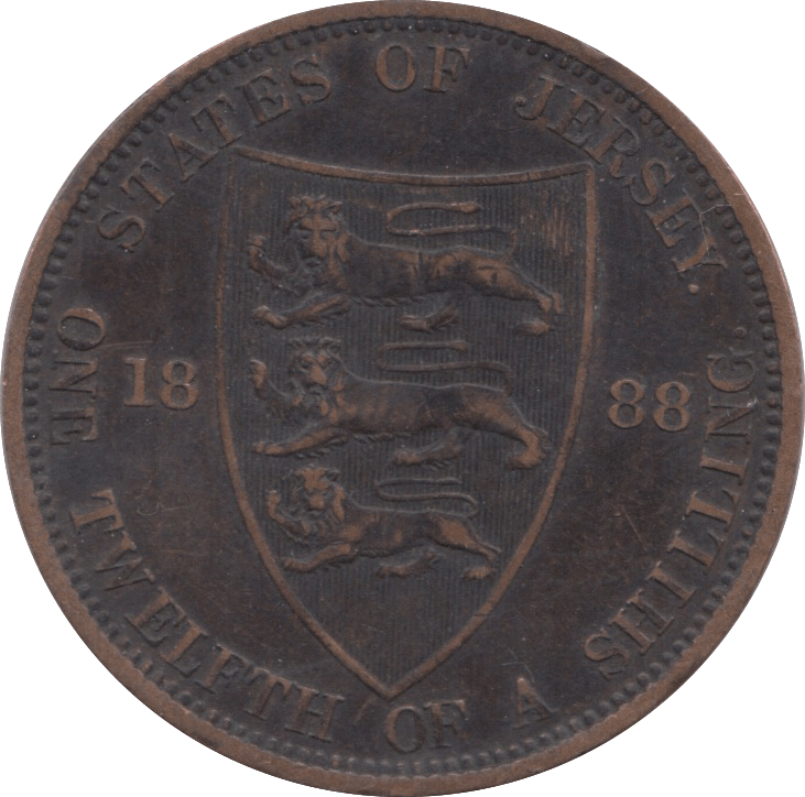 1888 ONE TWELFTH OF A SHILLING JERSEY - WORLD COINS - Cambridgeshire Coins