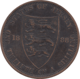 1888 ONE TWELFTH OF A SHILLING JERSEY - WORLD COINS - Cambridgeshire Coins