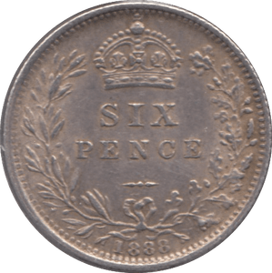 1888 SIXPENCE ( AUNC ) - Sixpence - Cambridgeshire Coins