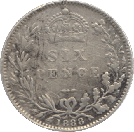 1888 SIXPENCE ( FAIR ) 1 - Sixpence - Cambridgeshire Coins