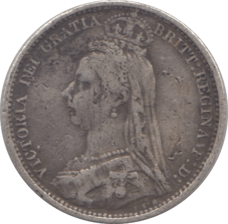 1888 SIXPENCE (FINE) 3 - Sixpence - Cambridgeshire Coins