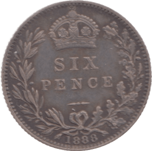 1888 SIXPENCE ( GVF ) 3 - Sixpence - Cambridgeshire Coins