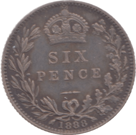 1888 SIXPENCE ( GVF ) 3 - Sixpence - Cambridgeshire Coins