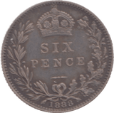 1888 SIXPENCE ( GVF ) 3 - Sixpence - Cambridgeshire Coins