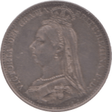 1888 SIXPENCE ( GVF ) 3 - Sixpence - Cambridgeshire Coins