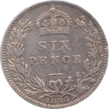 1888 SIXPENCE ( GVF ) 6 - Sixpence - Cambridgeshire Coins