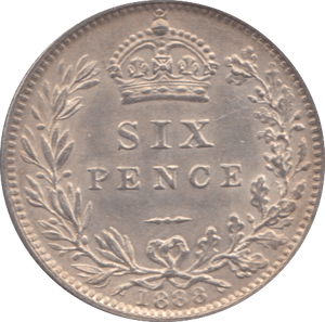 1888 SIXPENCE ( UNC ) - Sixpence - Cambridgeshire Coins