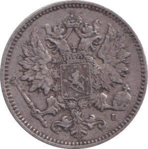 1889 25 PENNIA FINLAND - WORLD COINS - Cambridgeshire Coins