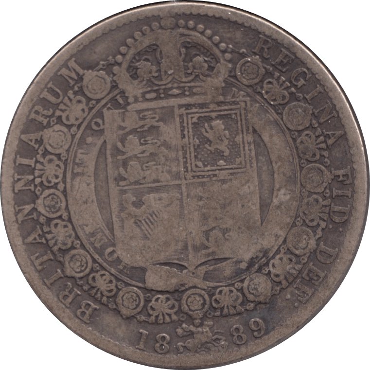 1889 HALFCROWN ( FINE ) 1 - Halfcrown - Cambridgeshire Coins