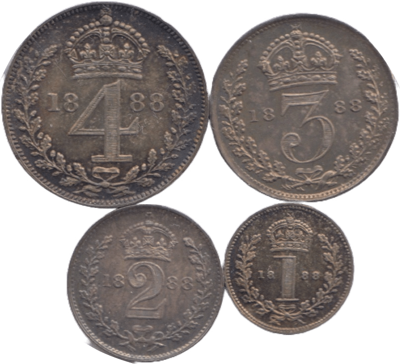 1889 MAUNDY SET VICTORIA - Maundy Set - Cambridgeshire Coins