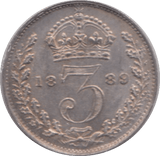 1889 MAUNDY THREEPENCE ( AUNC ) - Maundy Coins - Cambridgeshire Coins