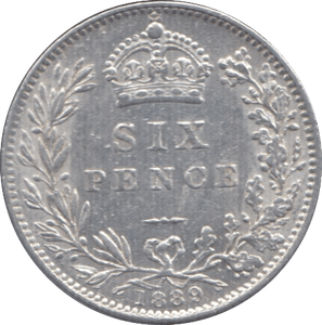 1889 SIXPENCE ( AUNC ) - Sixpence - Cambridgeshire Coins