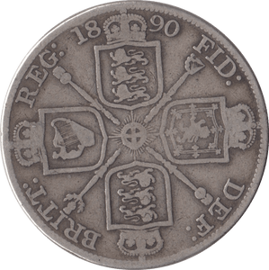 1890 DOUBLE FLORIN ( FINE ) - DOUBLE FLORIN - Cambridgeshire Coins