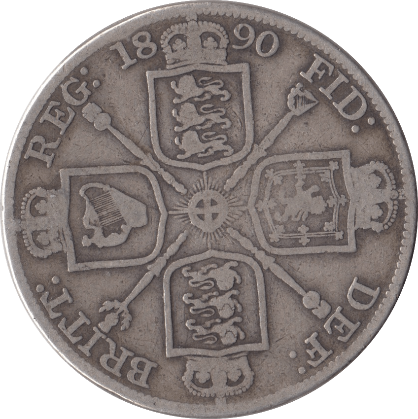 1890 DOUBLE FLORIN ( FINE ) - DOUBLE FLORIN - Cambridgeshire Coins