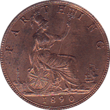 1890 FARTHING ( BU ) - Farthing - Cambridgeshire Coins