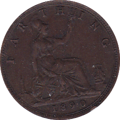 1890 FARTHING ( UNC ) - Farthing - Cambridgeshire Coins