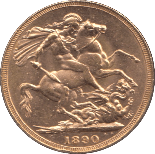 1890 GOLD SOVEREIGN ( AUNC ) - Sovereign - Cambridgeshire Coins