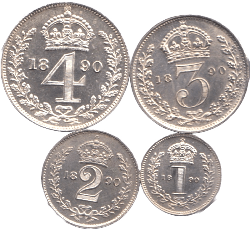 1890 MAUNDY SET VICTORIA - Maundy Set - Cambridgeshire Coins