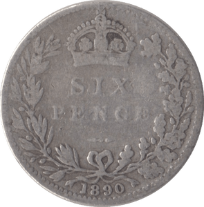 1890 SIXPENCE ( NF ) - Sixpence - Cambridgeshire Coins