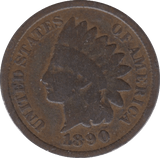 1890 USA ONE CENT - WORLD COINS - Cambridgeshire Coins