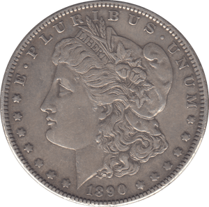 1890 USA SILVER MORGAN DOLLAR PHILADELPHIA MINT - SILVER WORLD COINS - Cambridgeshire Coins