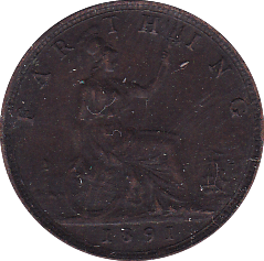 1891 FARTHING ( AEF ) - Farthing - Cambridgeshire Coins