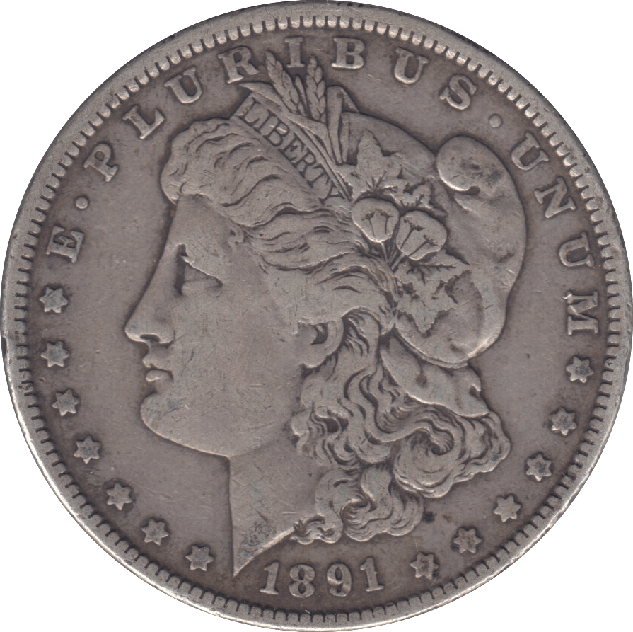 1891 MORGAN DOLLAR USA - SILVER WORLD COINS - Cambridgeshire Coins