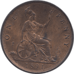 1891 PENNY ( UNC ) - Penny - Cambridgeshire Coins