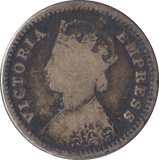 1891 SILVER INDIA TWO ANNAS - SILVER WORLD COINS - Cambridgeshire Coins