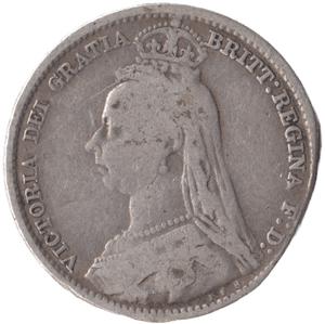 1891 SIXPENCE ( NF ) - Sixpence - Cambridgeshire Coins