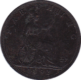 1892 FARTHING ( EF ) B - Farthing - Cambridgeshire Coins