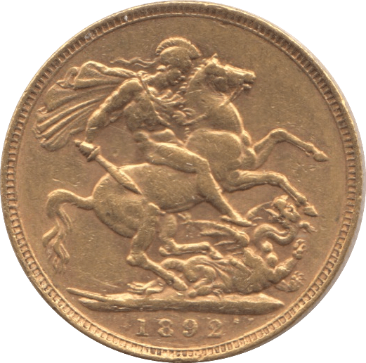 1892 GOLD SOVEREIGN ( EF ) 2 - Sovereign - Cambridgeshire Coins