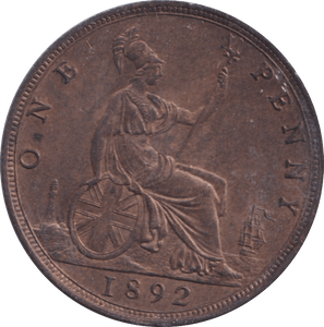 1892 PENNY ( UNC ) - Penny - Cambridgeshire Coins