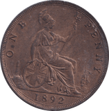 1892 PENNY ( UNC ) - Penny - Cambridgeshire Coins