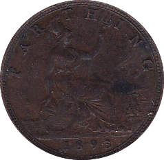 1893 FARTHING ( UNC ) - Farthing - Cambridgeshire Coins