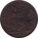 1893 FARTHING ( UNC ) - Farthing - Cambridgeshire Coins