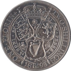1893 FLORIN ( PROOF ) - FLORIN - Cambridgeshire Coins
