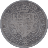 1893 HALFCROWN ( NF ) 1 - Halfcrown - Cambridgeshire Coins