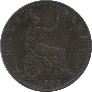 1893 HALFPENNY ( EF ) 2 - Halfpenny - Cambridgeshire Coins