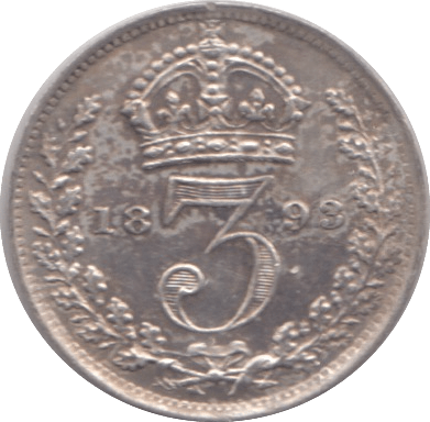 1893 MAUNDY THREEPENCE ( EF ) - Maundy Coins - Cambridgeshire Coins