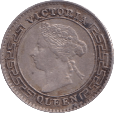 1893 SILVER 10 CENTS CEYLON - SILVER WORLD COINS - Cambridgeshire Coins