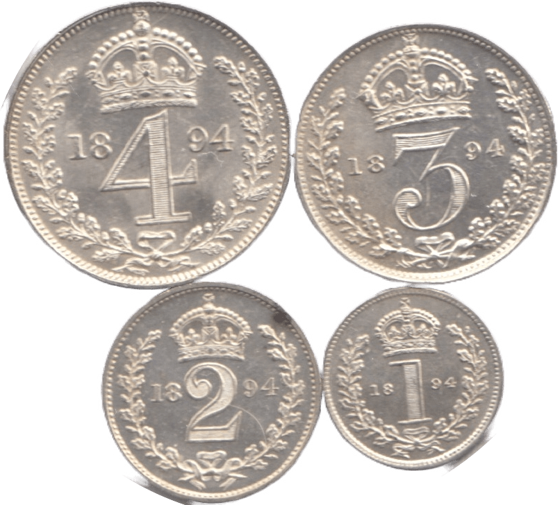 1894 MAUNDY SET VICTORIA - Maundy Set - Cambridgeshire Coins