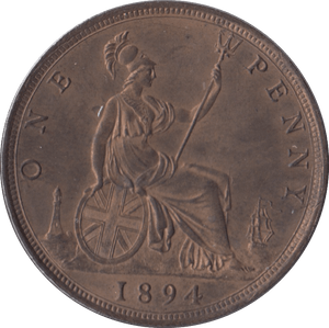 1894 PENNY ( UNC ) - Penny - Cambridgeshire Coins